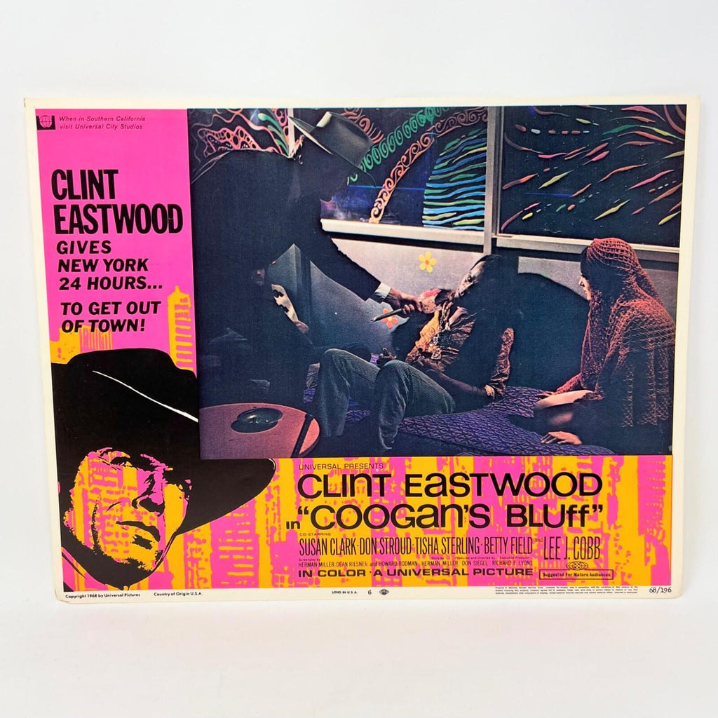 1968 Client Eastwood Coogan's Bluff Collectible Movie Lobby Card No.6