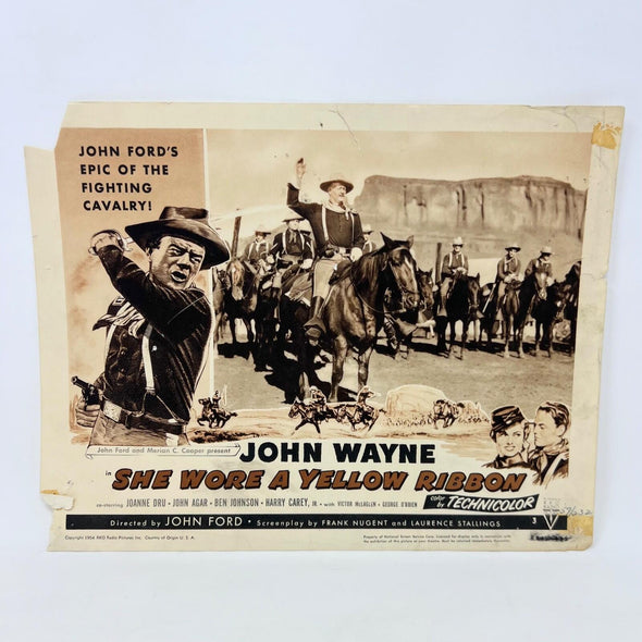 1954 John Wayne She Wore a Yellow Ribbon Collectible Movie Lobby Card (a)