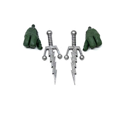 Neca Teenage Mutant Ninja Turtles Raphael hands w lightning bolt sai