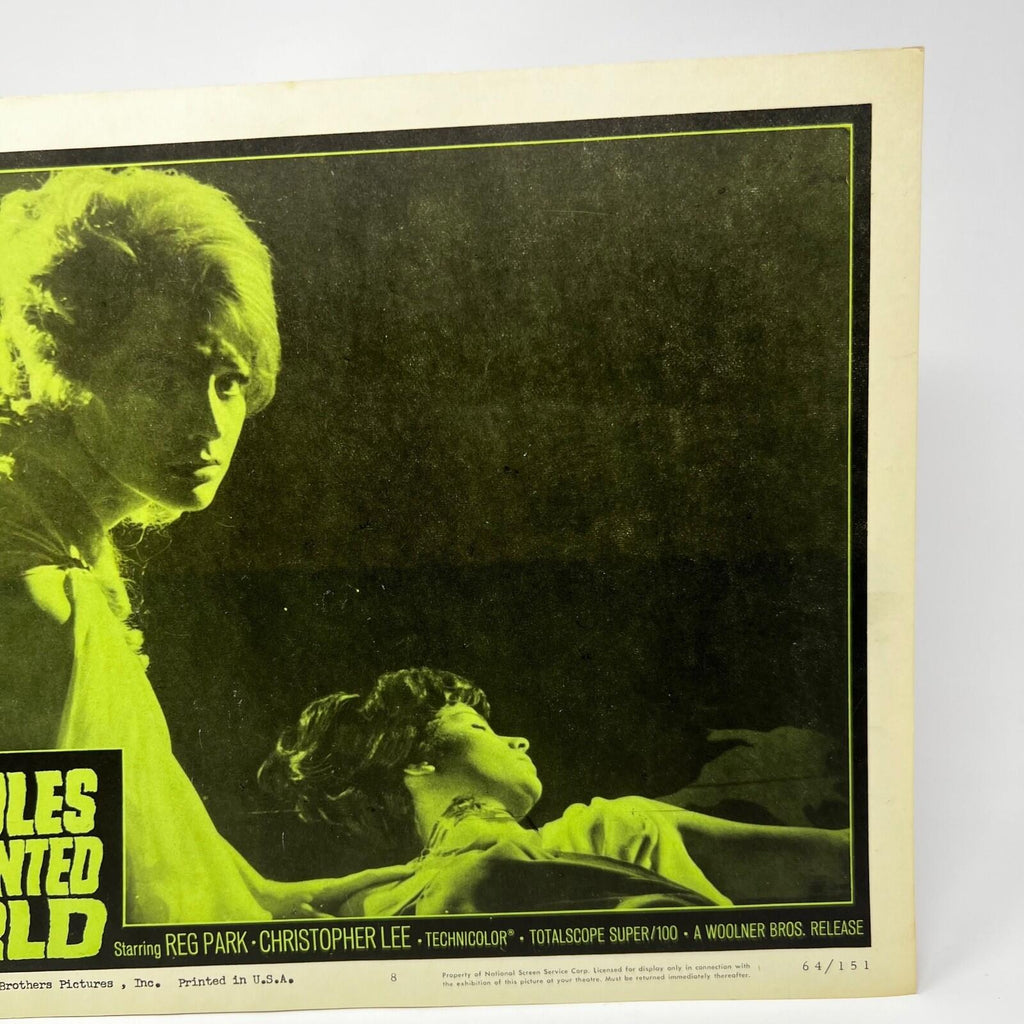 1964 Hercules in The Haunted Word Lobby Card Poster #8 Christopher Lee Reg Park