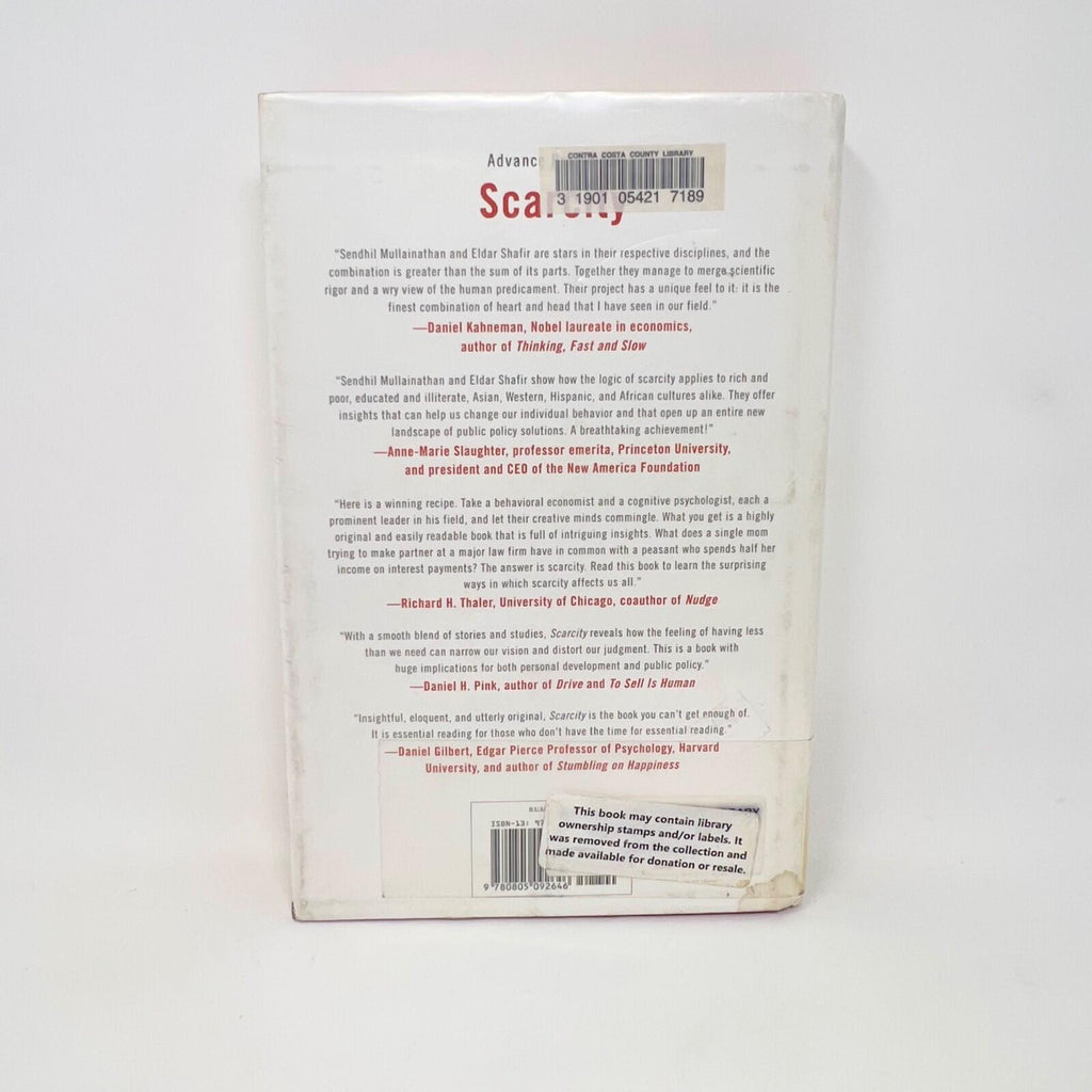 Scarcity Why Having Too Little Means So Much Hardcover