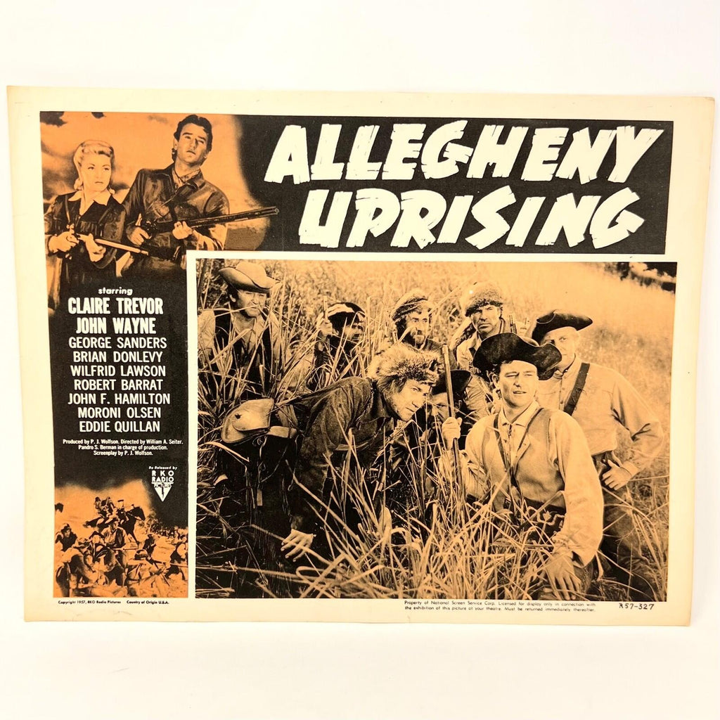 1957 Allegheny Uprising Original Movie Lobby Card Claire Trevor John Wayne c