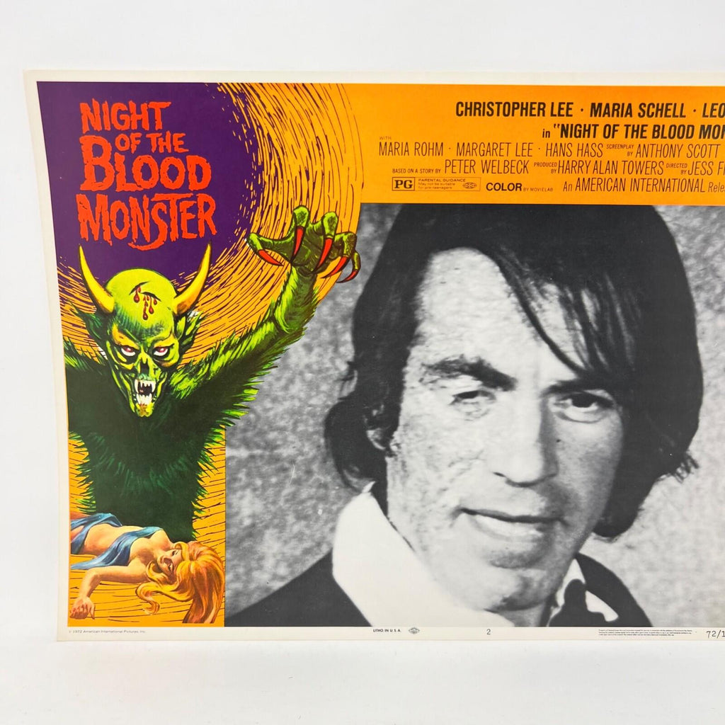 1972 Night Of The Blood MonsterLobby Card Movie Poster No.2