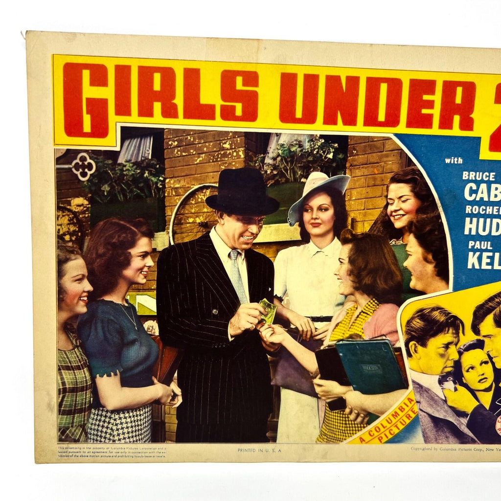 1940 Girls Under 21 Movie Lobby Card Bruce Cabot Rochelle Hudson Paul Kelly (f)