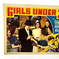 1940 Girls Under 21 Movie Lobby Card Bruce Cabot Rochelle Hudson Paul Kelly (f)