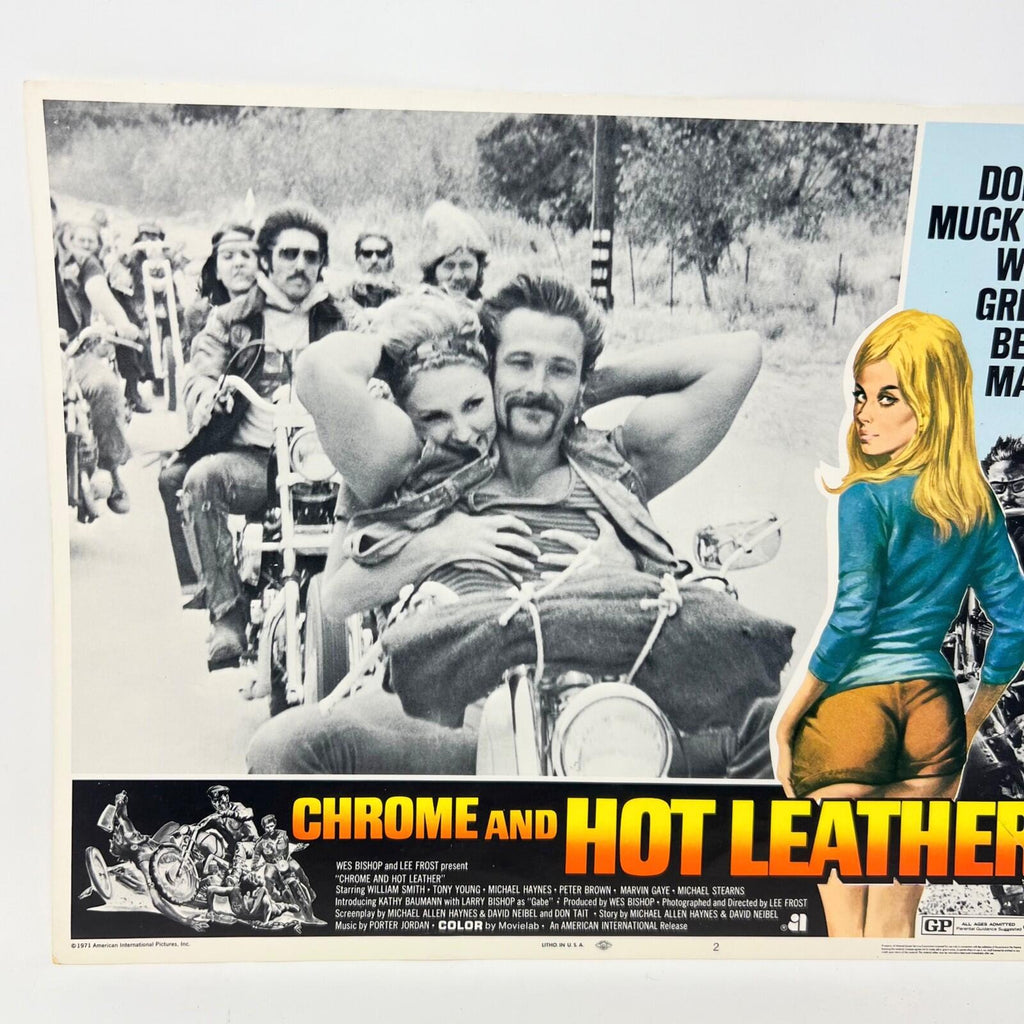 1971 Chrome And Hot Leather Movie Lobby Card No.2