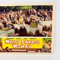 1953 White Savage Woman in Technicolor Movie Lobby Card (D)