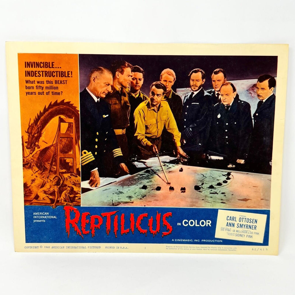 1962 Reptilicus In Color Movie Lobby Card Poster No.3