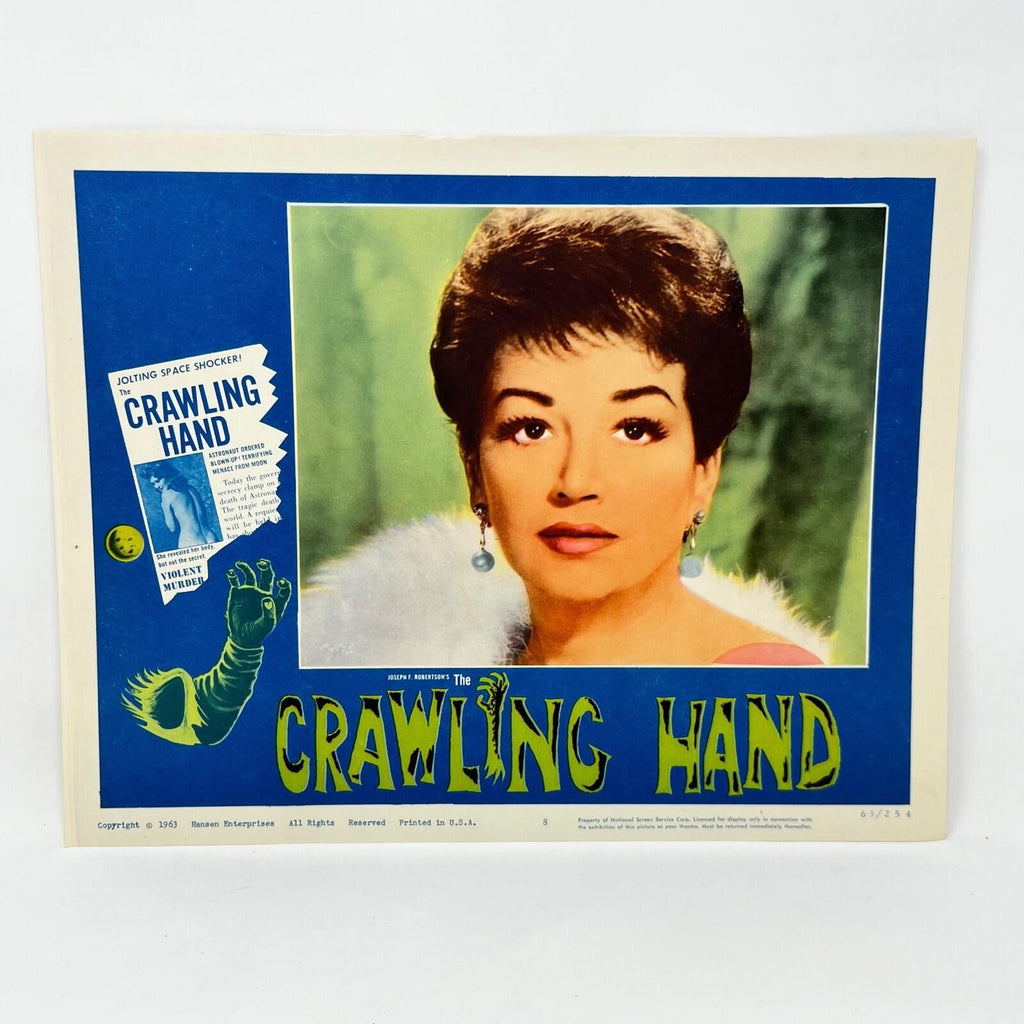 1963 Crawling Hand Collectible movie Lobby Card Set of 8