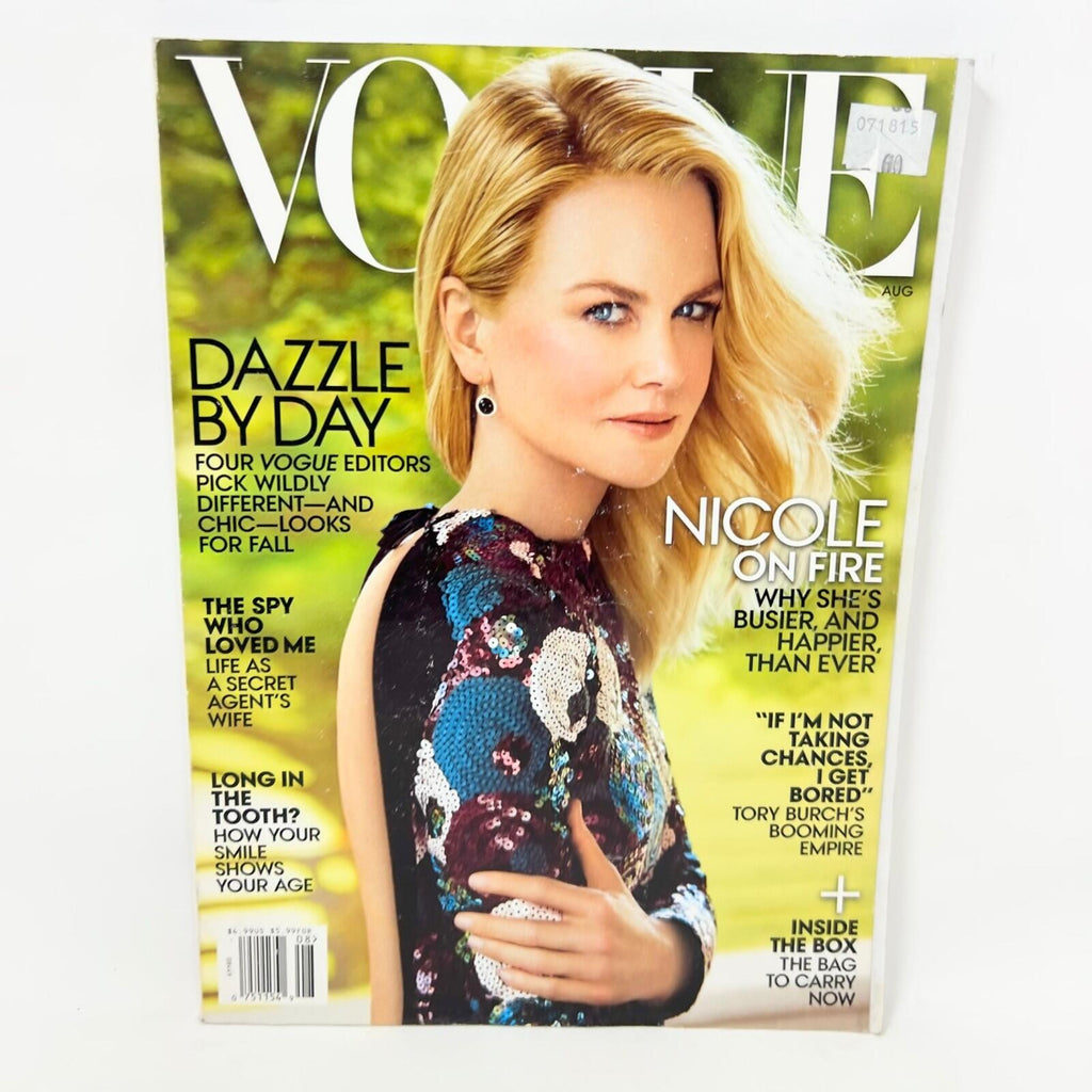 Vogue Magazine August 2015 Issue NICOLE KIDMAN Cover Dazzle By Day