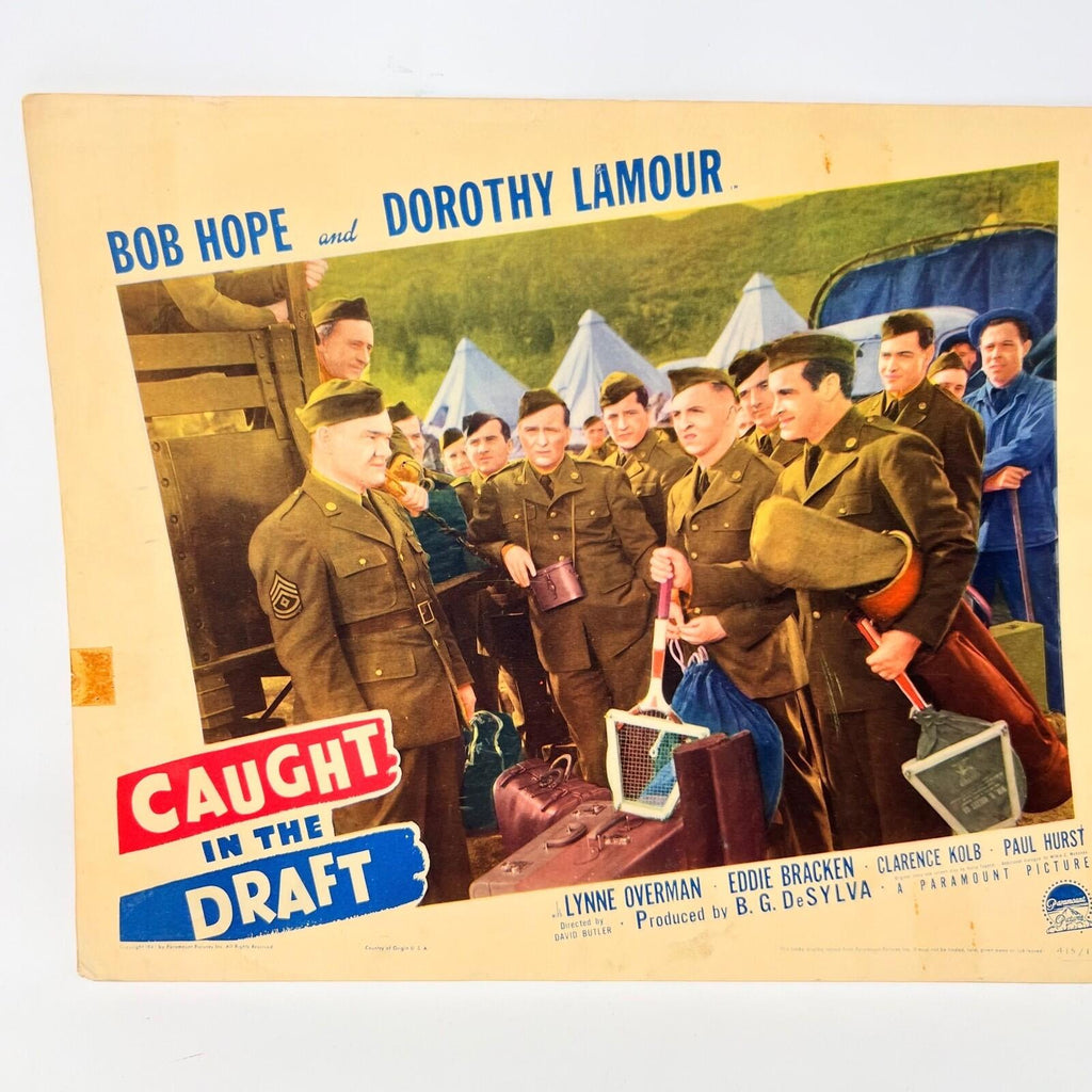 Caught In The Draft Vintage Movie Lobby Card (d) Bob Hope Dorothy Lamour