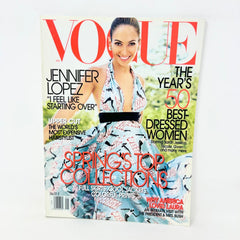 Vogue Magazine January 2005 Jennifer Lopez Spring Top Collections