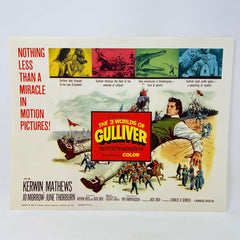 1960 The 3 Worlds Of Gulliver in Superdynamation Collectible Movie Lobby Card a