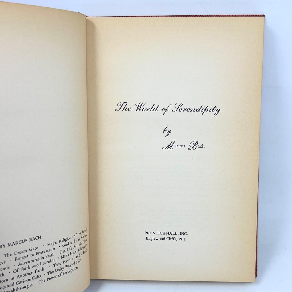 THE WORLD OF SERENDIPITY By Marcus Bach - Hardcover **Mint Condition**