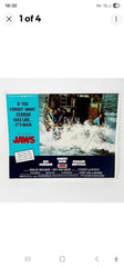 1975 Universal Studios Jaws Horror Film Original Movie Lobby Card set of 2