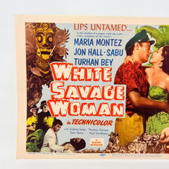 1953 White Savage Woman in Technicolor Movie Lobby Card (A)