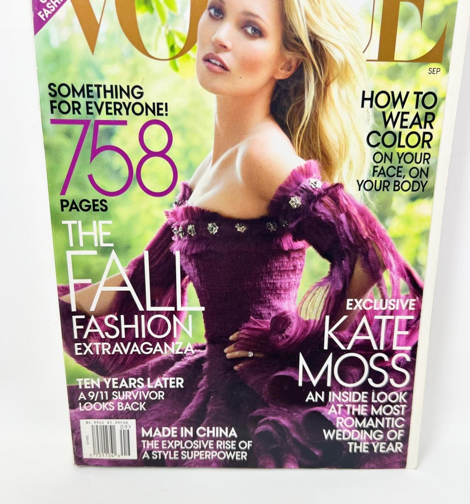 VINTAGE VOGUE Magazine September 2011 Supermodel Kate Moss COVER