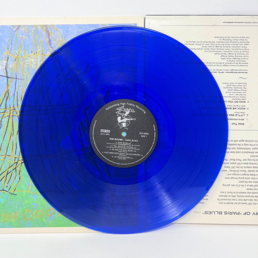 The Doors Paris Blues Vinyl Record LP Autograph by Robby Krieger John Densmore