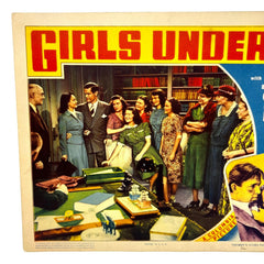 1940 Girls Under 21 Movie Lobby Card Bruce Cabot Rochelle Hudson Paul Kelly (a)