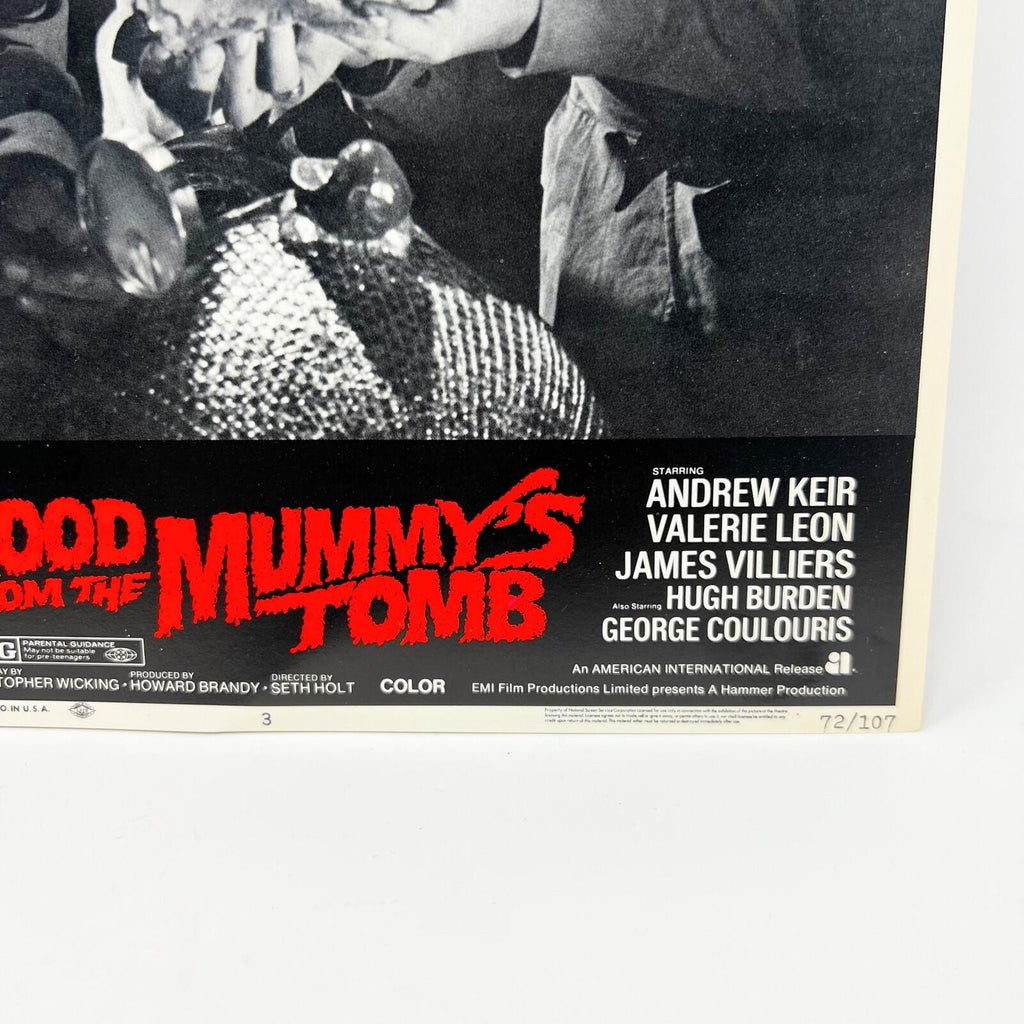 1972 Blood From The Mummy's Tomb Lobby Card Poster #3 Andrew Keir Valerie Leon