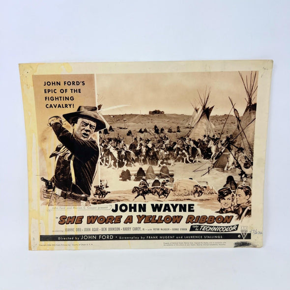 1954 John Wayne She Wore a Yellow Ribbon Collectible Movie Lobby Card (c)