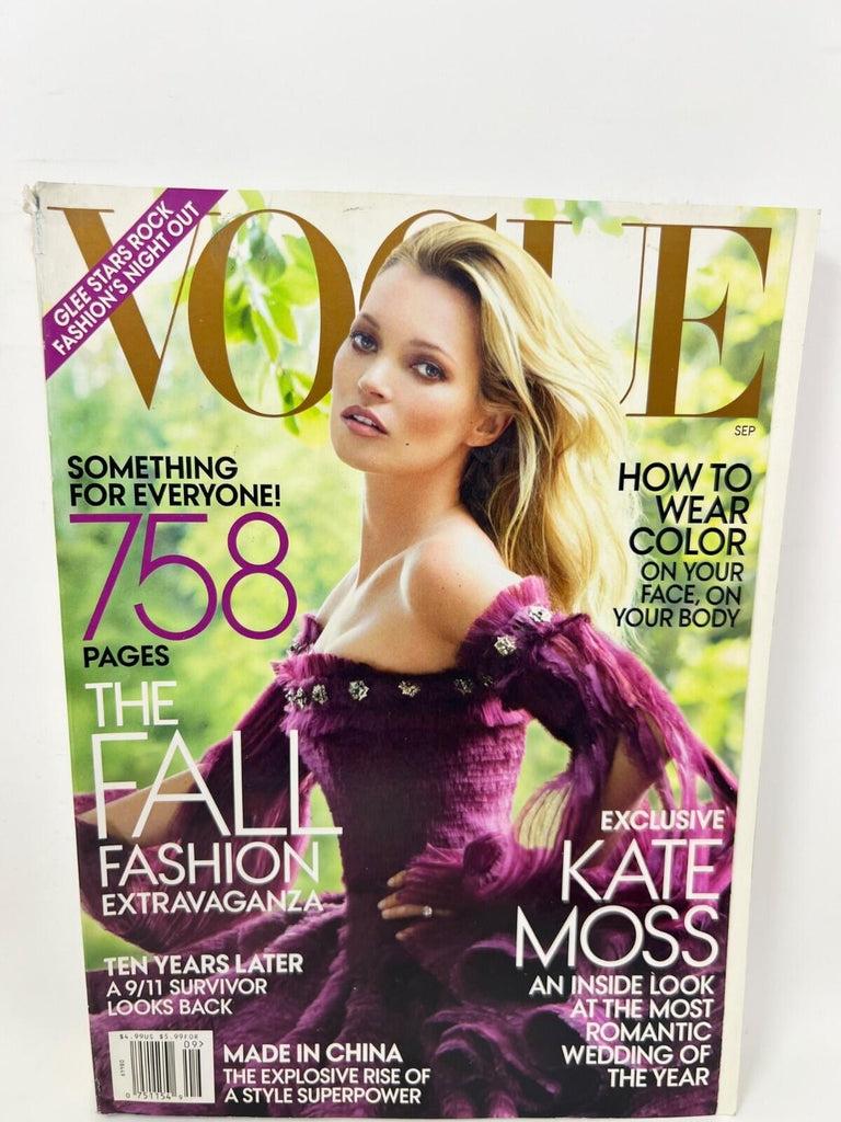 VINTAGE VOGUE Magazine September 2011 Supermodel Kate Moss COVER