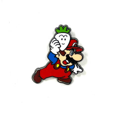 Nintendo Super Mario Bros. 35th Anniversary Pin Flying Mario white strawberry