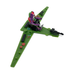 1989 Computer Warriors PC board Loose Asynk Figure & Interceptor