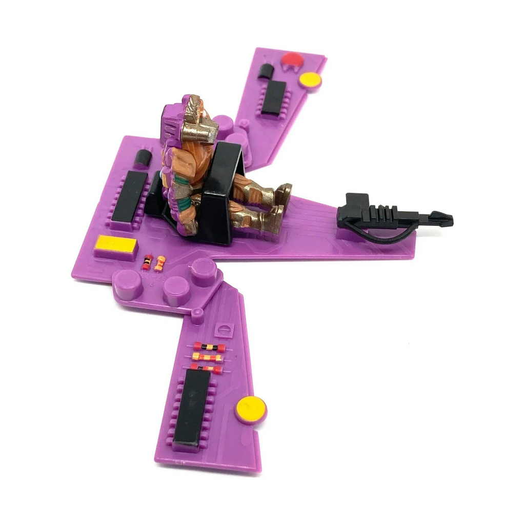 1989 Computer Warriors PC Board Megahert Loose Figure & Interceptor