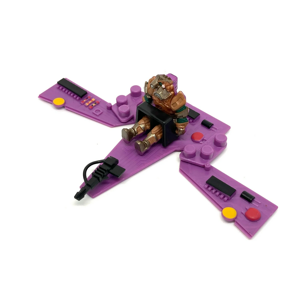 1989 Computer Warriors PC Board Megahert Loose Figure & Interceptor