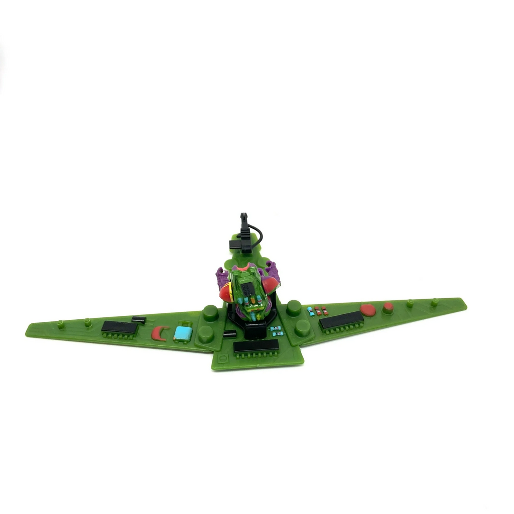 1989 Computer Warriors PC board Loose Asynk Figure & Interceptor