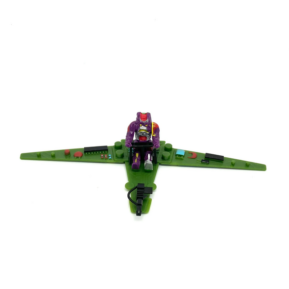 1989 Computer Warriors PC board Loose Asynk Figure & Interceptor