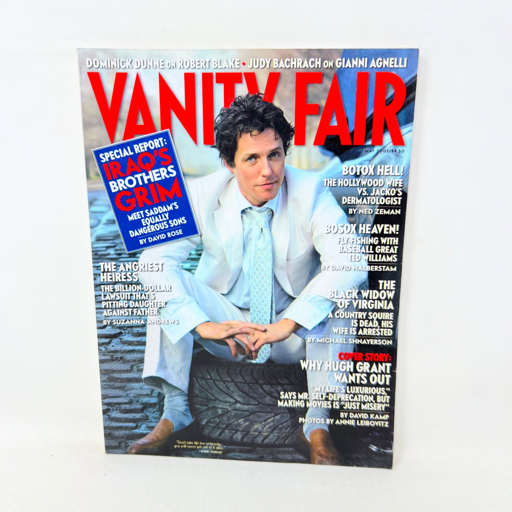 Vanity Fair Magazine May 2003 Hugh Grant Willie Nelson Ted Williams