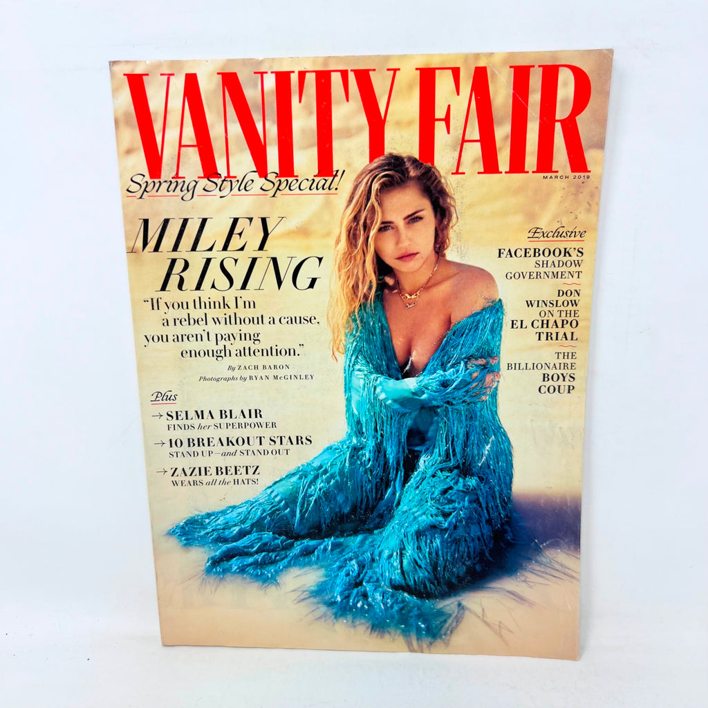 Vanity Fair Magazine March 2019 Miley Cyrus Plus Selma Blair, No Label