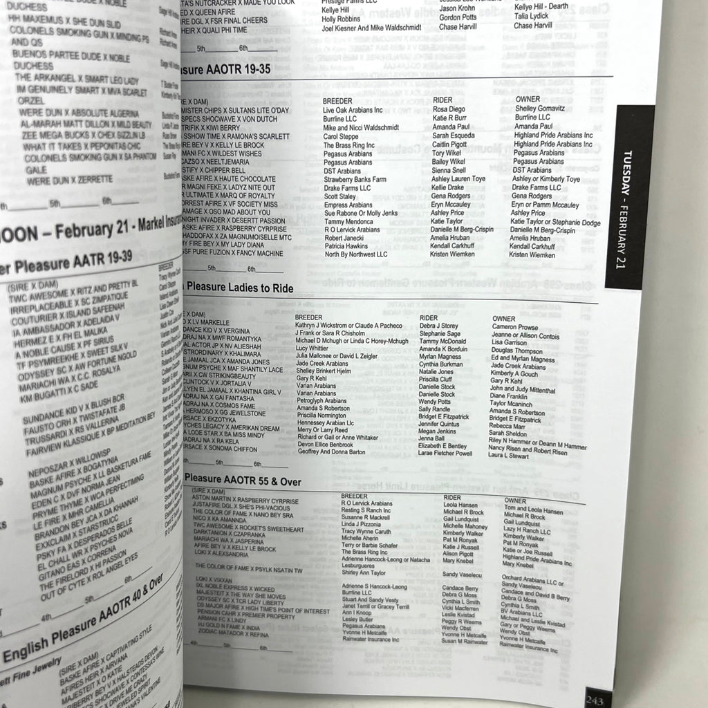 62nd Annual Scottsdale Arabian Horse Show Magazine 2017