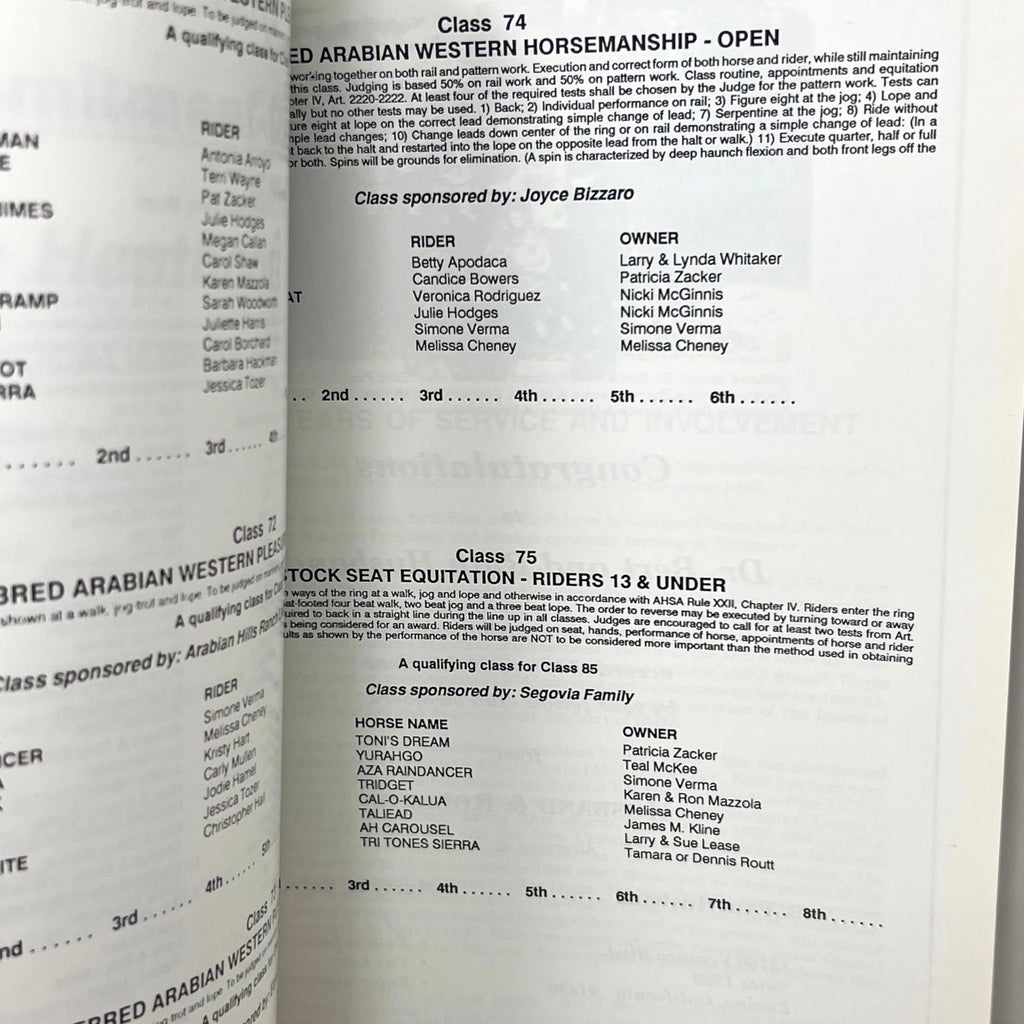 46th Annual All Arabian and Half-Arabian Horse Show 1990 Horse Magazine