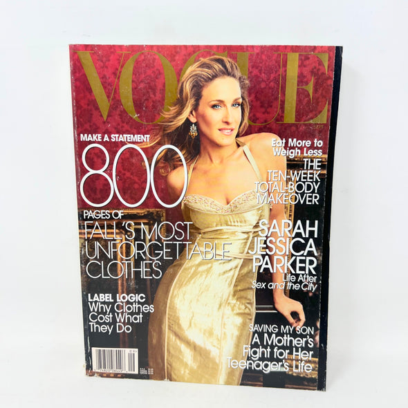 Vogue Magazine September 2005 Sarah Jessica Parker 800 Pages