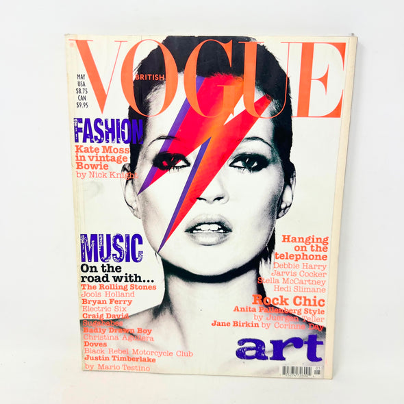 Vogue Magazine British May 2003 Fashion kate Moss I Vintage Bowie