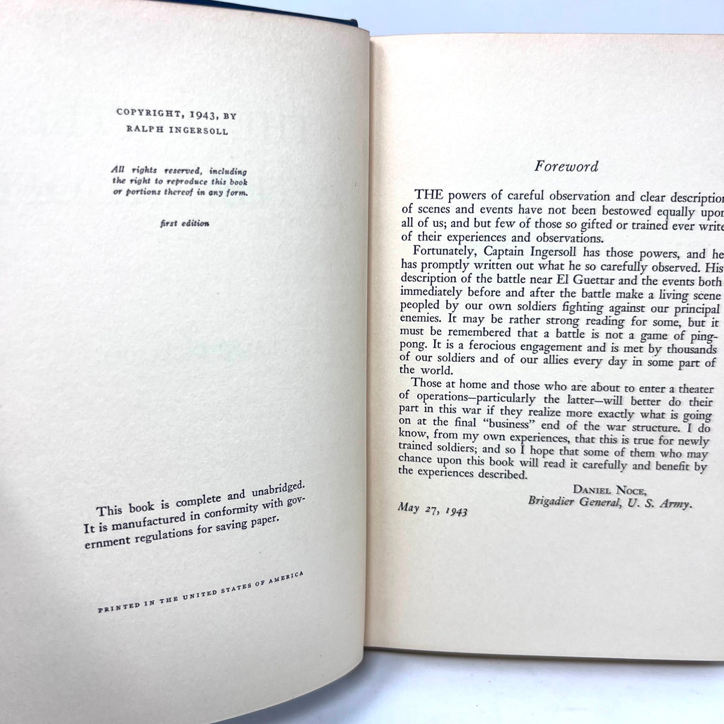 1943 The Battle is The pay-Off By Ralph Ingersoll  First Edition
