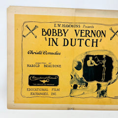 Bobby Vernon In Dutch Original Collectible movie Lobby Card