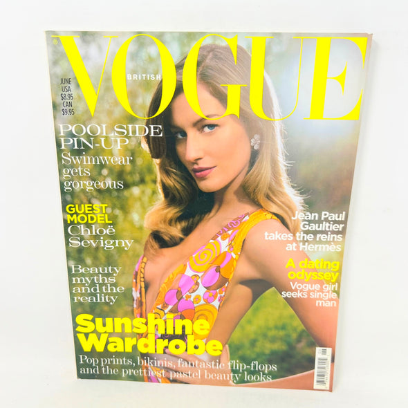 Vogue British Magazine June 2004 Gisele Bundchen Cover