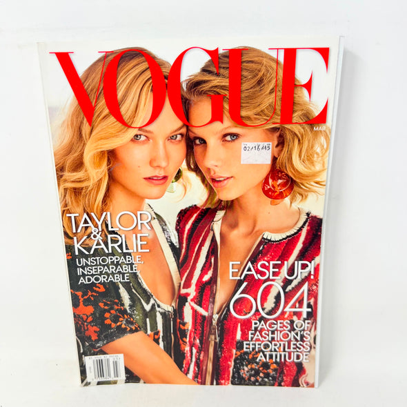 VOGUE US Magazine Taylor Swift Karlie Kloss March 2015 Vintage American Fashion