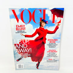 Vogue Magazine (December, 2018) Mary Poppins Emily Blunt Cover