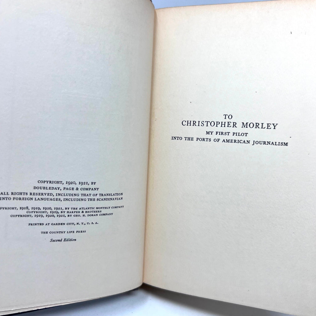 1921 Harbours OF Memory By William McFee Signed