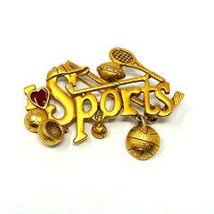 Vintage Danecraft Vintage Pin Love Sports Brooch Pin