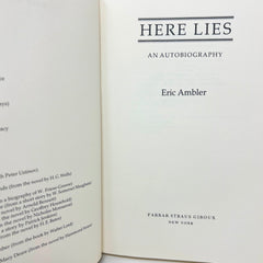 1985 Here Lies Eric An Autobiography