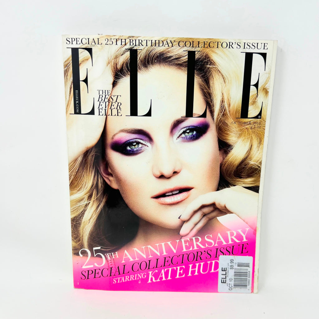 Vintage ELLE Edition Magazine OCT 2010,Kate Hudson,25th Anniversary Special Issu