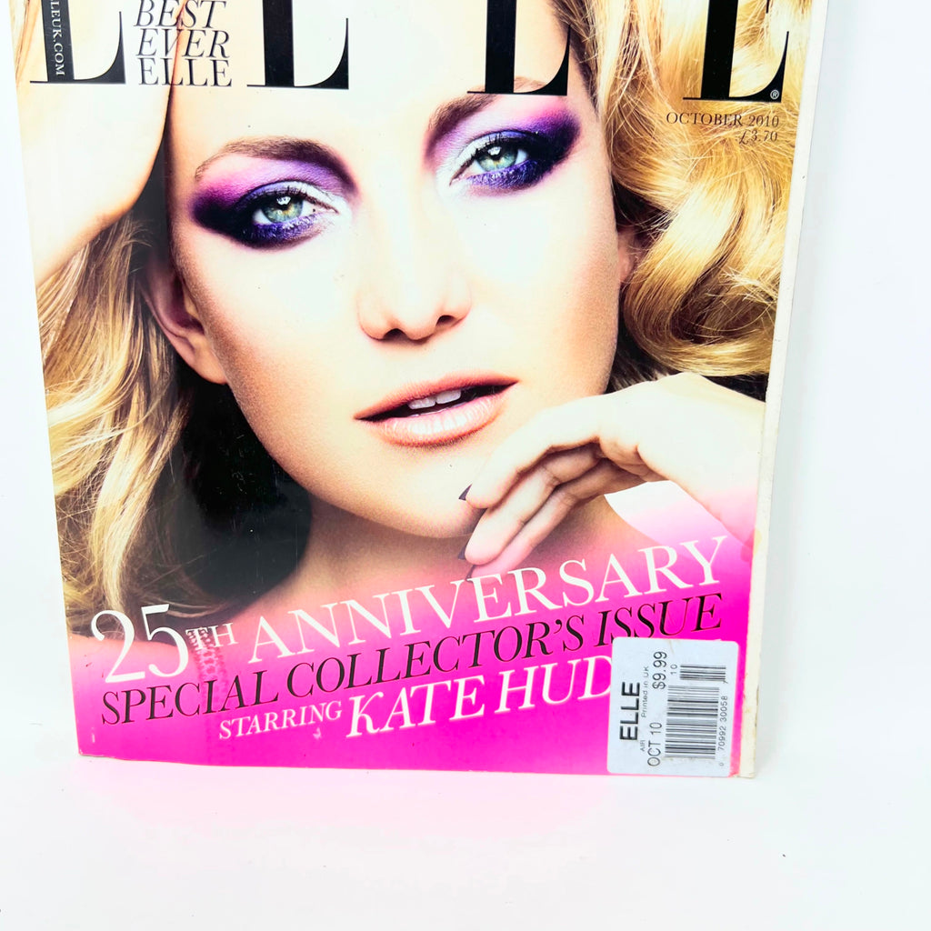 Vintage ELLE Edition Magazine OCT 2010,Kate Hudson,25th Anniversary Special Issu
