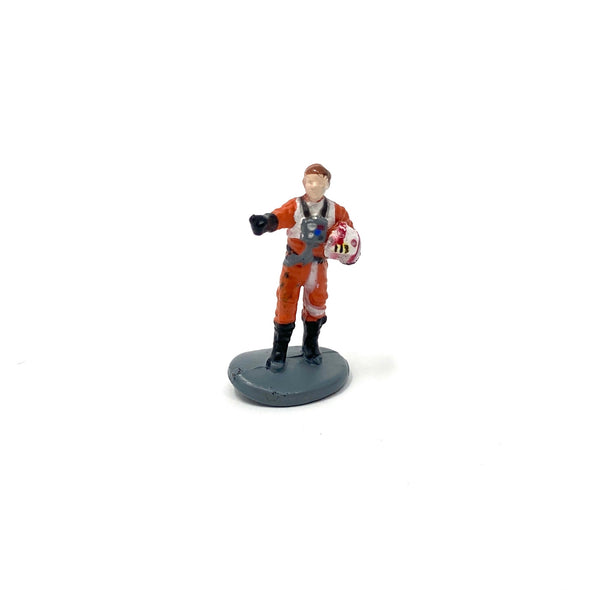 Star Wars Micro Machines 1'' Rebel Pilot Holding Helmet Miniature Figure