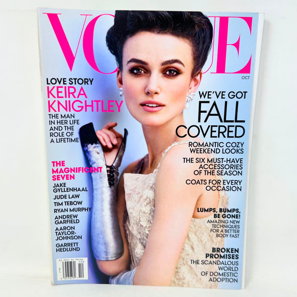 Vogue Magazine October 2012 Actress Keira Knightley Cover No Label
